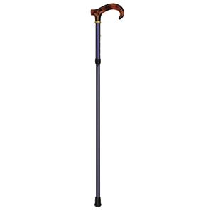 杖/カーボン製スライドステッキ 大 上段アルミ/下段カーボン 日本製 ［歩行補助用品/介護用品］ パープル(紫)