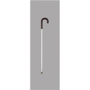 盲人用白杖 (1)木製 曲 蛍光テープ付き 豊通オールライフ ［歩行補助用品/介護用品］
