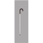 盲人用白杖 (1)木製 曲 蛍光テープ付き 豊通オールライフ ［歩行補助用品/介護用品］