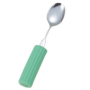 （まとめ）（まとめ）フセ企画 食事用具 オールステンレスハンドル・シリコンスポンジ付（1）スプーン大 5230 N-1／SS-28【×3セット】