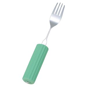 （まとめ）（まとめ）フセ企画 食事用具 オールステンレスハンドル・シリコンスポンジ付（2）フォーク大 5247 N-2／SS-28【×3セット】