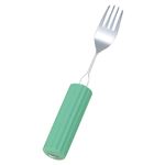 （まとめ）（まとめ）フセ企画 食事用具 オールステンレスハンドル・シリコンスポンジ付（2）フォーク大 5247 N-2／SS-28【×3セット】