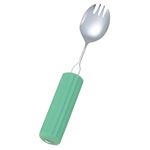 （まとめ）フセ企画 食事用具 オールステンレスハンドル・シリコンスポンジ付（3）S・F兼用大 N-3／SS-28【×3セット】
