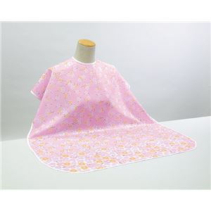 （まとめ）ピジョン 食事用エプロン 肩までおおえる食事エプロン （1）ピンク（花柄） 11241【×5セット】