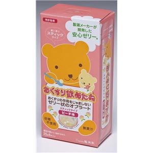 （まとめ）龍角散 服薬ゼリー おくすり飲めたねスティックタイプ（1）ピーチ 6本入 601630【×15セット】