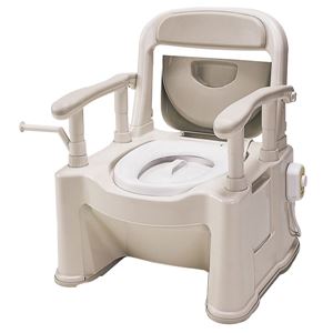 パナソニックエイジフリーライフテック 樹脂製ポータブルトイレ ポータブルトイレ【座楽】背もたれ型SP VALSPTSPBE