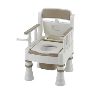 リッチェル 樹脂製ポータブルトイレ ポータブルトイレきらくミニでか（1）MS型アイボリー 45601