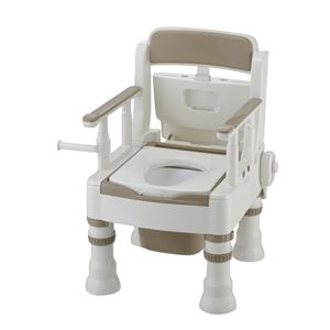 リッチェル 樹脂製ポータブルトイレ ポータブルトイレきらくミニでか（5）MH型アイボリー 45621