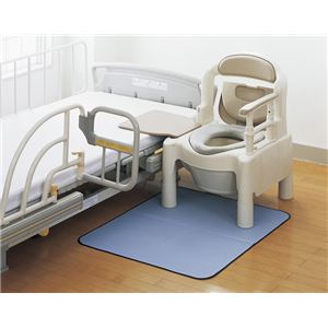 アロン化成 ポータブルトイレ用マット 両面すべり止付消臭・防水マット ブルー 536-024