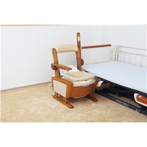 アロン化成 木製ポータブルトイレ 安寿家具調トイレAR-SA1（シャワピタ） （3）はねあげL 533-814