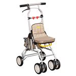 須恵廣工業 シルバーカー ポシェットS チェックブラウン 671
