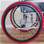 （まとめ）あい・あ〜る・けあ 車いす用小物 ホイルソックス 大 赤【×2セット】