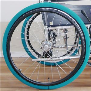 （まとめ）あい・あ〜る・けあ 車いす用小物 ホイルソックス 大 緑【×2セット】