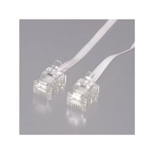 （まとめ）フラットモジュラーケーブル 0.5m グレー ヤザワ TP2005GY【×20セット】