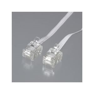 （まとめ）フラットモジュラーケーブル 3m グレー ヤザワ TP2030GY【×10セット】