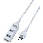 （まとめ）耐トラ付タップ 4個口 2m 白 ヤザワ SH1524WH【×5セット】