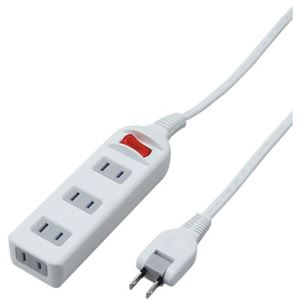 （まとめ）耐トラシャッター集中スイッチ付 4個口 2m ヤザワ SHW1524WH【×5セット】