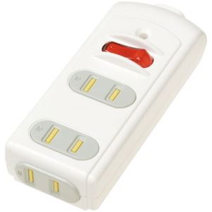 （まとめ）集中スイッチ付テーブルタップ 3個口 ヤザワ SHW1503WH【×10セット】