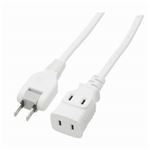 （まとめ）耐トラ付タップ 2個口 1m 白 ヤザワ SH1512WH【×10セット】