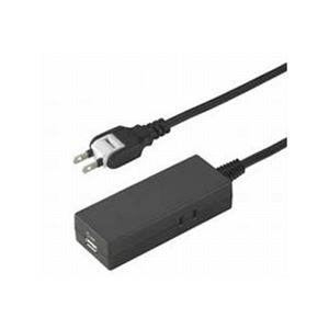 （まとめ）テーブルタップ型1AC+2USB2A 2m 黒 ヤザワ H302BK2U2A【×3セット】