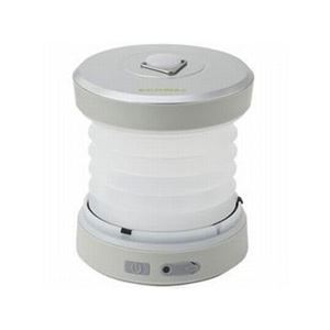 （まとめ）手回し充電式 電池が不要！折りたためてしまえるLEDランタン ヤザワ BL105LMDSV【×2セット】