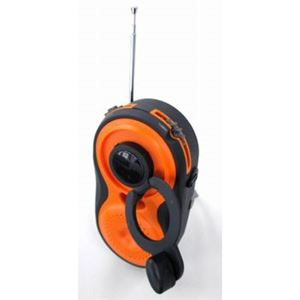（まとめ）手回し・USB充電式 電池が不要！AM／FMシャワーラジオ ヤザワ BL108RMDOR【×2セット】