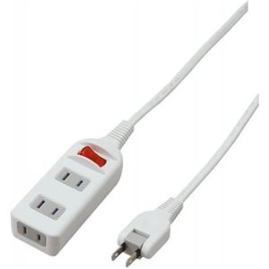 （まとめ）耐トラシャッター集中スイッチ付 3個口 2m ヤザワ Y02S312WH【×5セット】