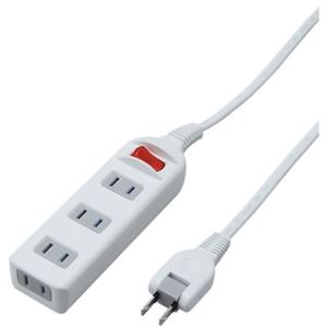 （まとめ）耐トラシャッター集中スイッチ付 4個口 2m ヤザワ Y02S412WH【×3セット】