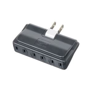 （まとめ）耐トラ付アンダータップ 3個口 黒 ヤザワ Y02U300BK【×10セット】