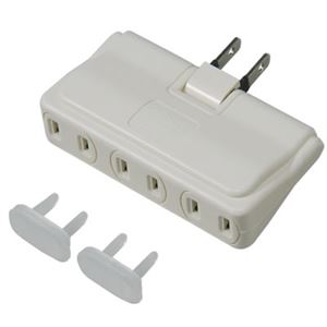 （まとめ）耐トラ付アンダータップ 3個口 白 ヤザワ Y02U300WH【×10セット】