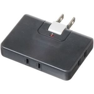 （まとめ）雷サージ付コーナータップ 3個口 黒 ヤザワ Y02CK300BK【×10セット】