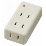 （まとめ）雷サージ付フロントタップ 3個口 白 ヤザワ Y02FUK300WH【×10セット】
