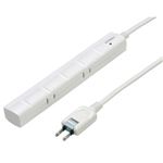 （まとめ）3P対応スリムタップ 5個口 5m ヤザワ Y02YJKP505WH【×2セット】