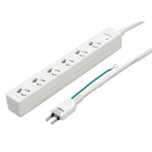 （まとめ）3P抜け止めマグネットタップ 6個口 2m ヤザワ Y02JKNP602WH【×2セット】