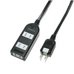 （まとめ）ノイズフィルター付きAVタップ 3個口 2m ヤザワ Y02KNS302BK【×3セット】