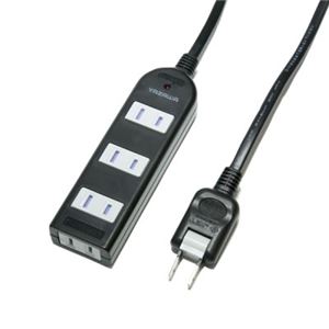 （まとめ）ノイズフィルター付きAVタップ 4個口 1m ヤザワ Y02KNS401BK【×3セット】