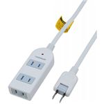 （まとめ）雷サージ付テーブルタップ 3個口 1m 白 ヤザワ Y02KS301WH【×3セット】