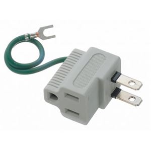 （まとめ）3Pプラグ対応L型プラグアダプター ヤザワ Y02SA04W【×10セット】