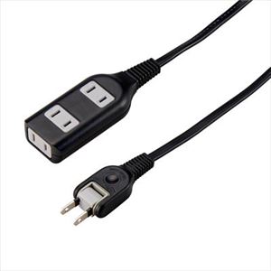 （まとめ）耐トラ付タップ3個口7mブラック ヤザワ Y02S307BK【×2セット】