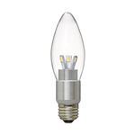 （まとめ）LED電球 C32シャンデリア形 調光対応 電球色 E17 ヤザワ LDC4LG32E17D【×2セット】