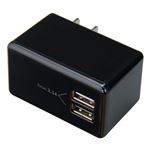 （まとめ）AC／USB変換アダプター2USB3.1Aブラック ヤザワ MCU31A2BK【×2セット】