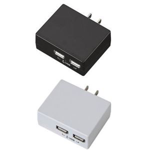 （まとめ）AC／USB変換アダプター2USB2A ヤザワ MC2U2ABK【×5セット】