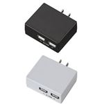 （まとめ）AC／USB変換アダプター2USB2A ヤザワ MC2U2ABK【×5セット】