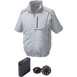空調服　ポリエステル製半袖空調服 大容量バッテリーセット