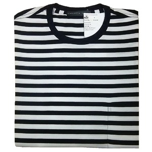 イタリア製　上質コットン100%Tシャツ　　ホワイト×ブラック　M