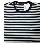 イタリア製　上質コットン100%Tシャツ　　ホワイト×ブラック　L