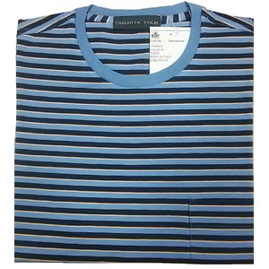 イタリア製　上質コットン100%Tシャツ　　ターコイズブルー　L