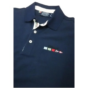 イタリア製　上質コットン100%Tシャツ　　ネイビー　M