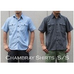 ＵＳタイプＮＡＶＹシャブレーシャツ プレーン半袖 JS080YN ブラック 38（Ｍ） 【レプリカ】