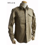 ＵＳタイプＭ４６ コットンカーキシャツ ワンウォッシュ ステンシル L 【レプリカ】